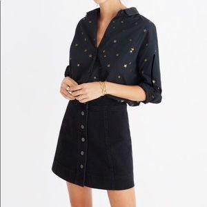 MADEWELL*Metropolis Snap Jean Skirt